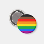LGBTQ-Flag (8 Streifen) Magnet (Vorderseite/Rückseite)
