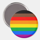 LGBTQ-Flag (8 Streifen) Magnet (Vorderseite/Rückseite)