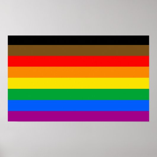 LGBTQ-Flag (8 Streifen) Poster (Vorne)