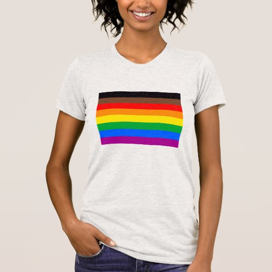 LGBTQ-Flag (8 Streifen) T-Shirt (Vorderseite)