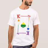 LGBTQ-Flag, auf dem Karten auf der Königskarte abg T-Shirt (Vorderseite)