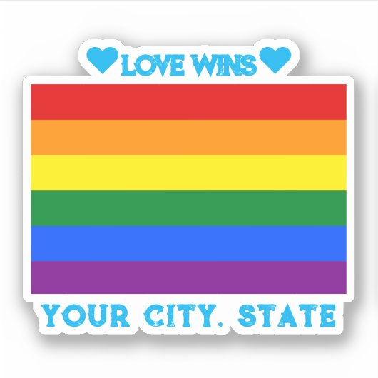 LGBTQ-Flag Aufkleber (Vorderseite)