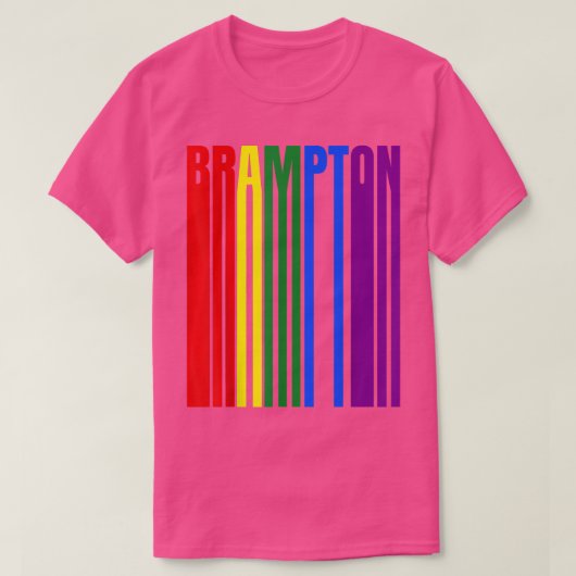 LGBTQ Flag Corols Brampton Canada - Canadian Pride T-Shirt (Design vorne)