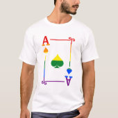 LGBTQ-Flag, der Karten auf Ace-Card-Ace-Platinen s T-Shirt (Vorderseite)