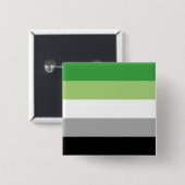 LGBTQ-Flag für Aromatiker Button (Vorne & Hinten)