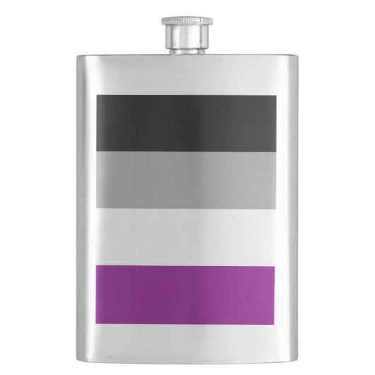 LGBTQ-Flag für asexual-stolz Flachmann (Vorderseite)