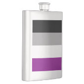 LGBTQ-Flag für asexual-stolz Flachmann (Rechts)