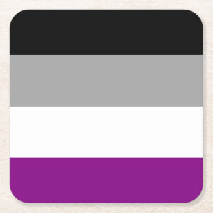 LGBTQ-Flag für asexual-stolz Rechteckiger Pappuntersetzer