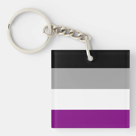 LGBTQ-Flag für asexual-stolz Schlüsselanhänger (Vorderseite)