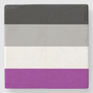 LGBTQ-Flag für asexual-stolz Steinuntersetzer