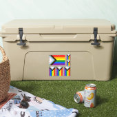 LGBTQ+-Flag für den Fortschritt Aufkleber (Kühler)