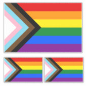LGBTQ+-Flag für den Fortschritt Aufkleber (Vorderseite)