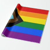 LGBTQ+-Flag für den Fortschritt Geschenkpapier (Ungerollt)