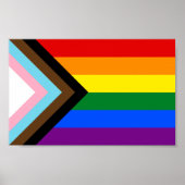 LGBTQ+-Flag für den Fortschritt Poster (Vorne)