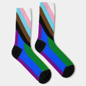 LGBTQ+-Flag für den Fortschritt Socken (Rechts)