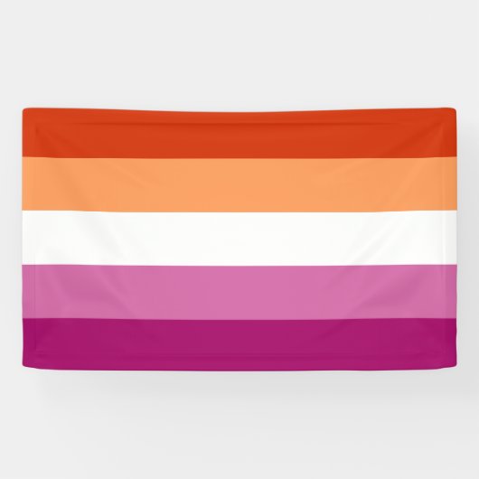 LGBTQ-Flag für Lesben Banner (Horizontal)