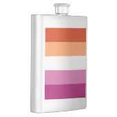 LGBTQ-Flag für Lesben Flachmann (Rechts)