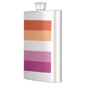 LGBTQ-Flag für Lesben Flachmann (Links)