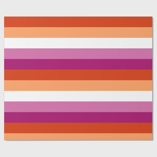 LGBTQ-Flag für Lesben Geschenkpapier (Flach)