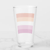 LGBTQ-Flag für Lesben Glas (Rückseite)