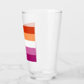 LGBTQ-Flag für Lesben Glas (Links)