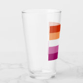 LGBTQ-Flag für Lesben Glas (Rechts)