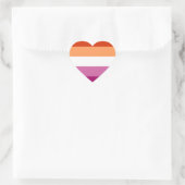 LGBTQ-Flag für Lesben Herz-Aufkleber (Tasche)