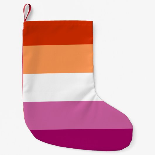 LGBTQ-Flag für Lesben Kleiner Weihnachtsstrumpf (Vorderseite)