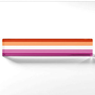 LGBTQ-Flag für Lesben Namensplakette