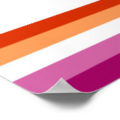 LGBTQ-Flag für Lesben Poster (Ecke)