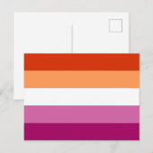 LGBTQ-Flag für Lesben Postkarte (Vorne/Hinten)