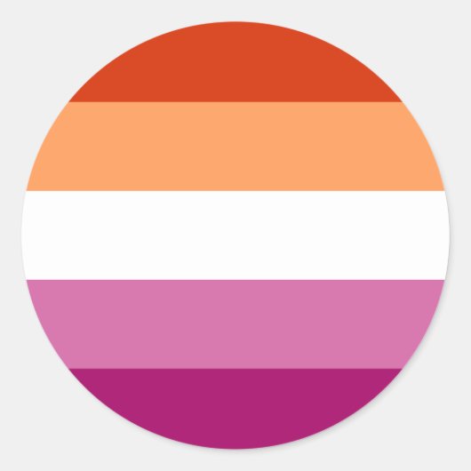 LGBTQ-Flag für Lesben Runder Aufkleber (Vorderseite)