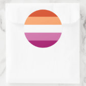 LGBTQ-Flag für Lesben Runder Aufkleber (Tasche)