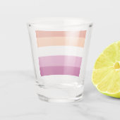 LGBTQ-Flag für Lesben Schnapsglas (Rückseite)