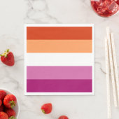 LGBTQ-Flag für Lesben Serviette (Beispiel)