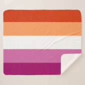 LGBTQ-Flag für Lesben Sherpadecke (Vorderseite (Horizontal))