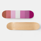 LGBTQ-Flag für Lesben Skateboard (Horizontal)
