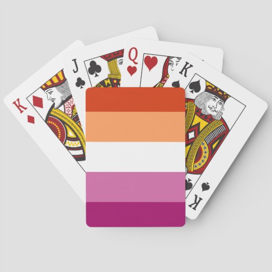 LGBTQ-Flag für Lesben Spielkarten (Rückseite)