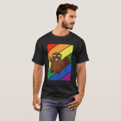 LGBTQ Flag Gay Pride Monat Regenbogen-Beaver mit L T-Shirt (Vorne ganz)