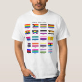 LGBTQ+-Flag-Guide T-Shirt (Vorderseite)