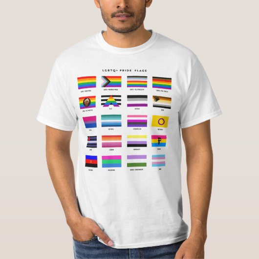 LGBTQ+-Flag-Guide T-Shirt (Vorderseite)
