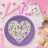 LGBTQ+-Flag-Haken kombiniert Pappteller (Party)