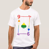 LGBTQ-Flag Karten spielen 9 Karten T-Shirt (Vorderseite)