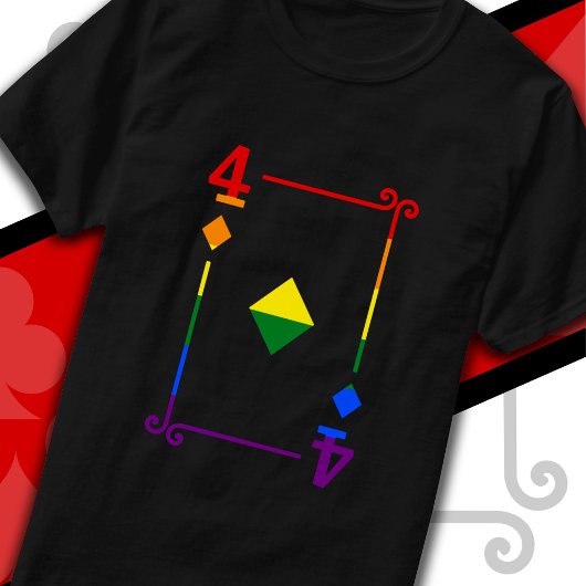 LGBTQ-Flag Kartenspiel Karten mit vier Karten 4 Di T-Shirt
