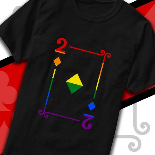 LGBTQ-Flag Kartenspiel Karten mit zwei Karten 2 Di T-Shirt