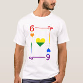 LGBTQ-Flag Kartenspielen 6 Karten 6 Herz T-Shirt (Vorderseite)