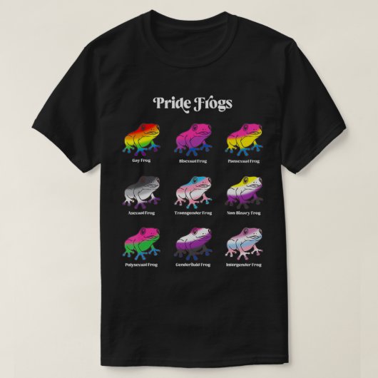 LGBTQ-Flag Kawaii Pride Frogs Gay Trans, nicht bin T-Shirt (Design vorne)