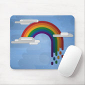 LGBTQ-Flag Minimalistisches Regenbogendesign Mousepad (Mit Mouse)