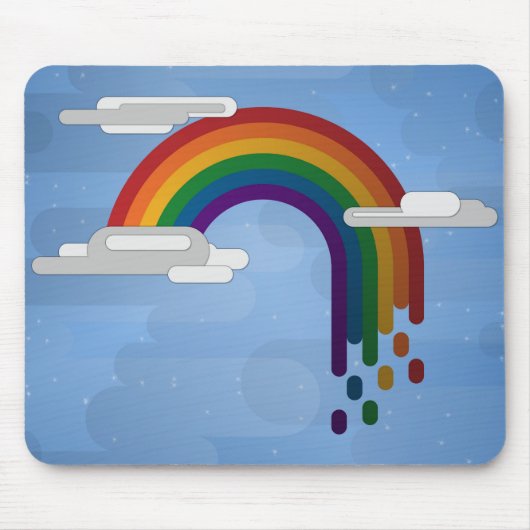 LGBTQ-Flag Minimalistisches Regenbogendesign Mousepad (Vorne)