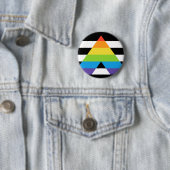 LGBTQ-Flag mit dem Alily Pride Button (Beispiel)